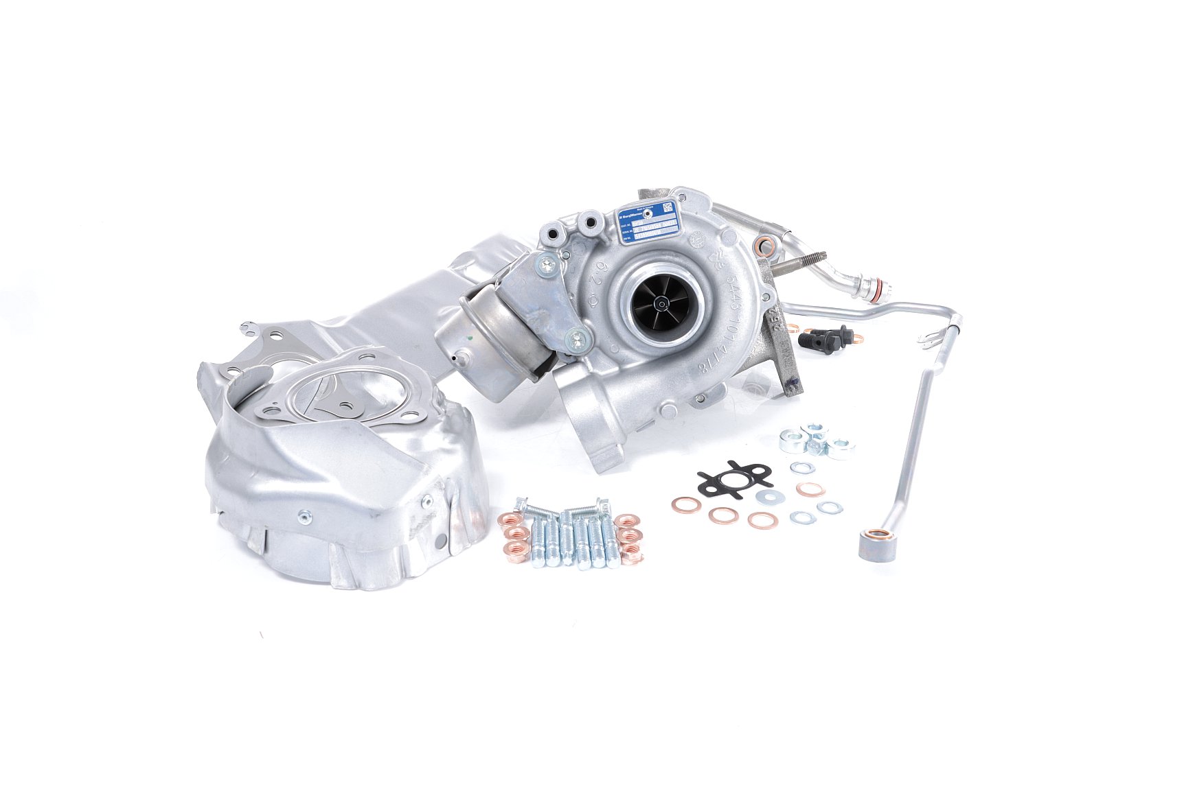 BTS TURBO T981617: Turbolader TURBO SERVICE SET ORIGINAL mit Ölzulaufleitung, mit Ölablaufleitung, mit Anbau-/Befestigungsmaterial