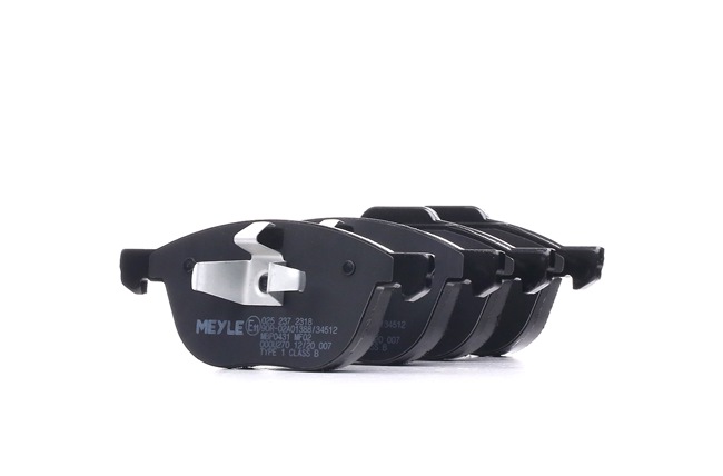 MEYLE 025 237 2318 Bremsbeläge Vorderachse, mit Anti-Quietsch-Blech, ORIGINAL Quality
