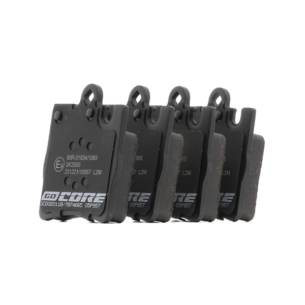 goCORE GCD020118: Juego de pastillas de freno sin accesorios, Chapa antichirridos
