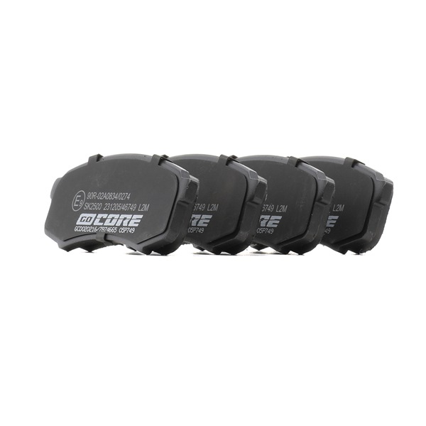 goCORE GCD020216 Plaquettes de frein TOYOTA Fortuner (_N15_, _N16_) 144 CV Diesel coût
