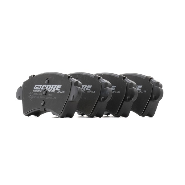 goCORE GCD020501 Bremsbeläge PEUGEOT 206 Schrägheck (2A/C) 113 PS Benzin/Ethanol Kosten