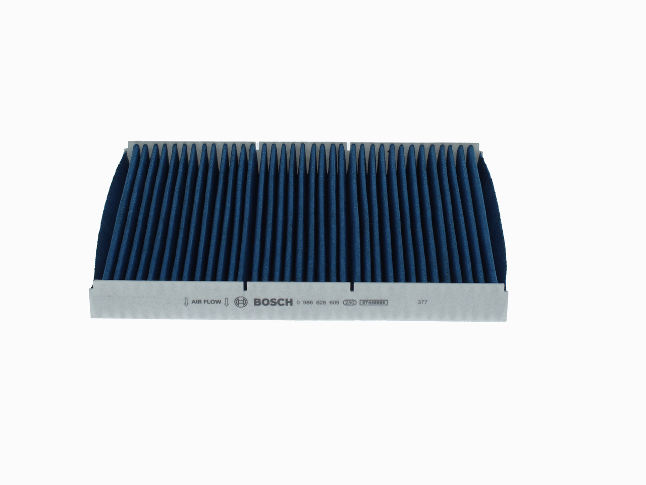 BOSCH 0 986 628 609: Interieurfilter FILTER+pro Carbon filter, Met antibacteriële werking, Deeltjesscheiderpercentage >98% voor 2,5 µm (fijnstof), Met anti-allergische werking, met antivirale werking, Met schimmelwerende werking