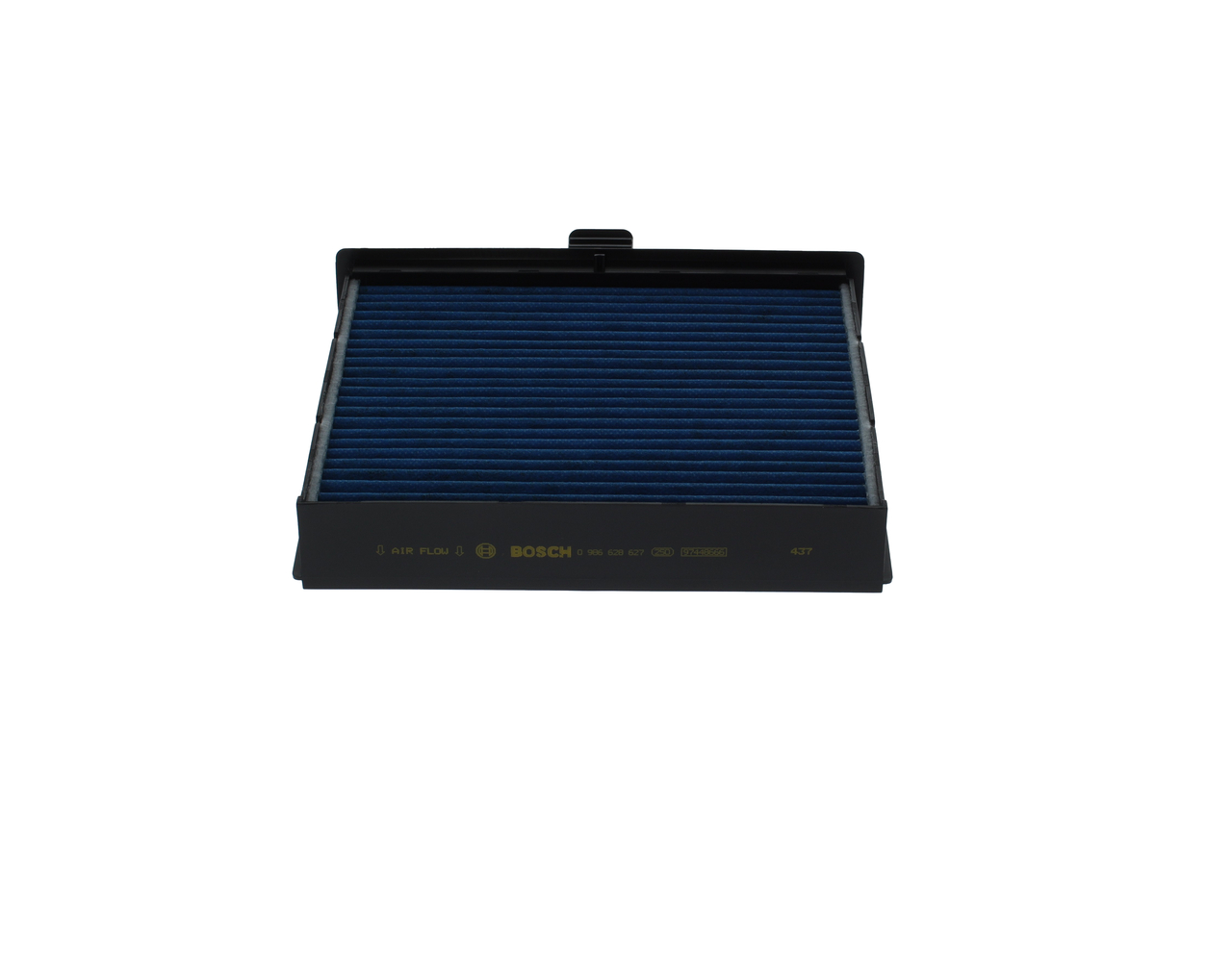 BOSCH 0 986 628 627: Innenraumfilter FILTER+pro mit antibakterieller Wirkung, mit fungizider Wirkung, Aktivkohlefilter, mit antiviraler Wirkung, Partikelabscheiderate >98% für 2,5µm (Feinstaub), mit antiallergischer Wirkung