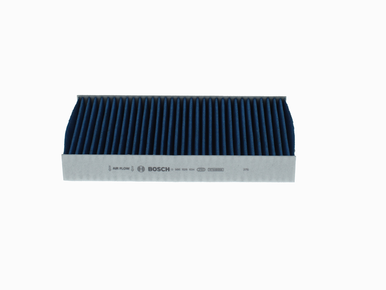 BOSCH 0 986 628 634: Filtrs, Salona telpas gaiss FILTRS+pro Aktivētās ogles filtrs, ar antibakteriālu efektu, Daļiņu atdalīšanas pakāpe >98 % ar 2,5 µm (smalkie putekļi), ar antialerģisku iedarbību, ar pretvīrusu iedarbību, ar fungicīdo efektu