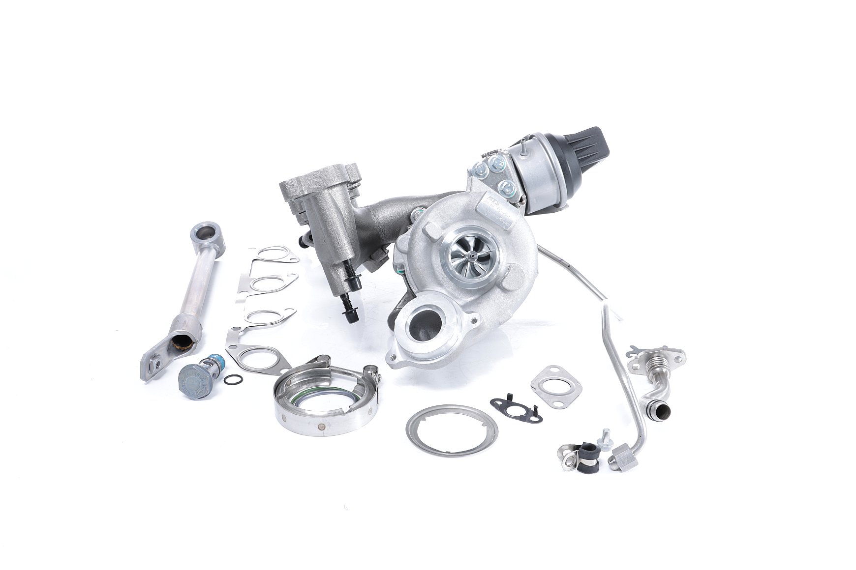 BTS TURBO T981438BT: Turbolader TURBO SERVICE SET BUDGET mit Ölzulaufleitung, mit Ölablaufleitung, mit Anbau-/Befestigungsmaterial