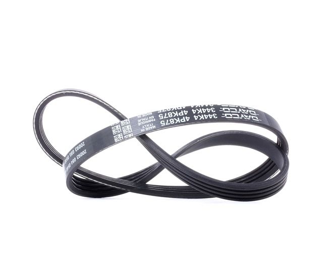 DAYCO 4PK875: V formos rumbuoti diržai 875,0mm, briaunų skaičius: 4