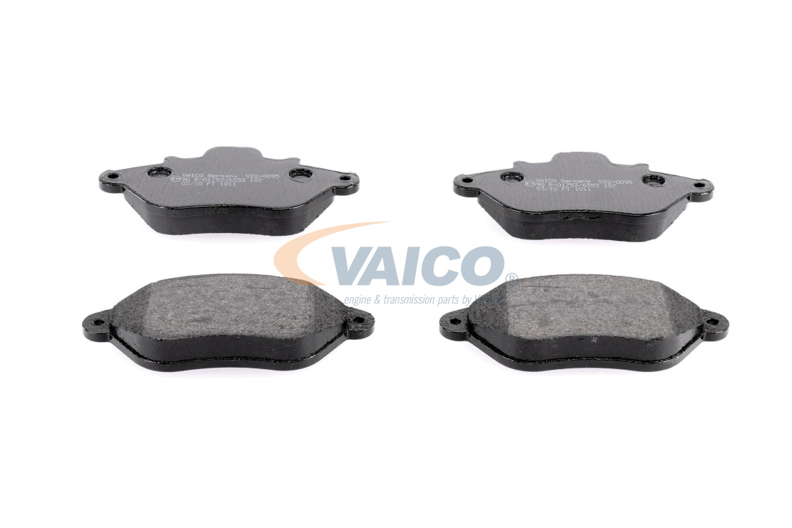 VAICO V22-0095: Piduriklotsid Tagasild, Q+, original equipment manufacturer quality