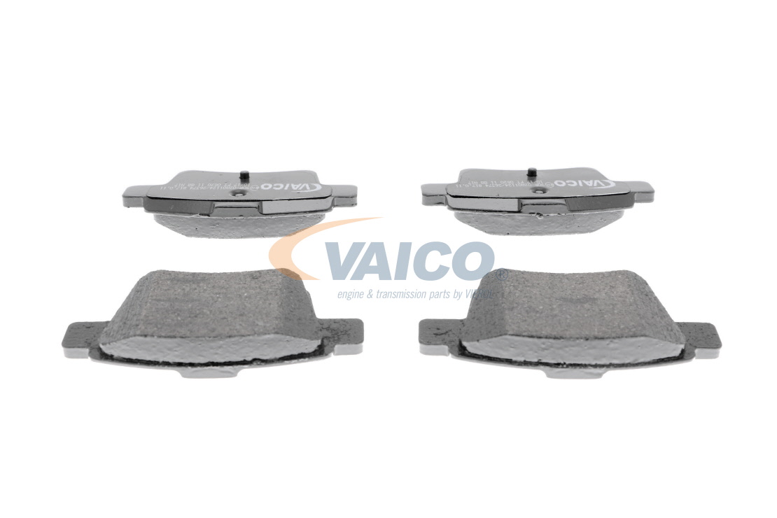 VAICO V22-0100: Pastilhas de travão Eixo traseiro, com acessórios, com parafusos de pinça de travão, Q+, original equipment manufacturer quality