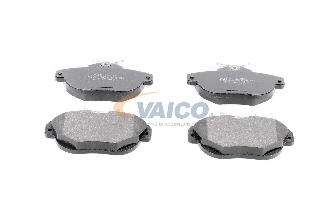 VAICO V22-0157: Juego de pastillas de freno Eje trasero, con tornillos pinza freno, Q+, calidad de primer equipo