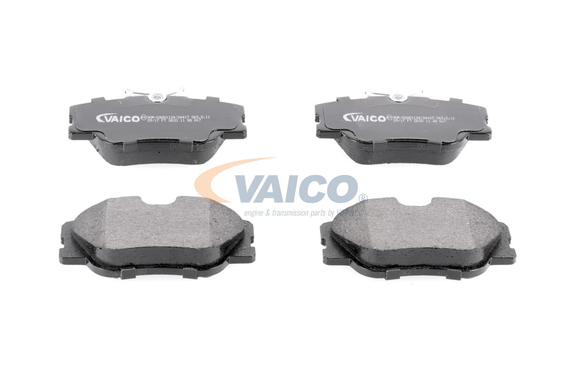 VAICO V30-8104: Juego de pastillas de freno Eje delantero, con muelle, con tornillos pinza freno, Q+, calidad de primer equipo