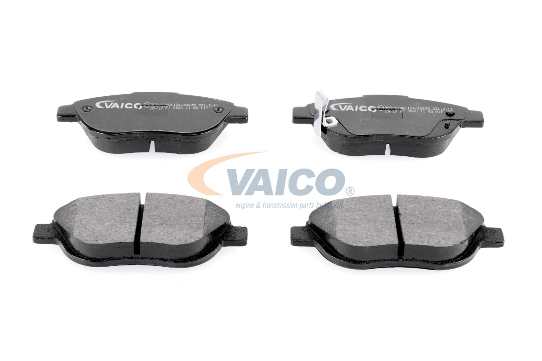 VAICO V40-8040: Fékbetét készlet, tárcsafék elsőtengely, Tartozékokkal, féknyereg csavarokkal, Q+, original equipment manufacturer quality