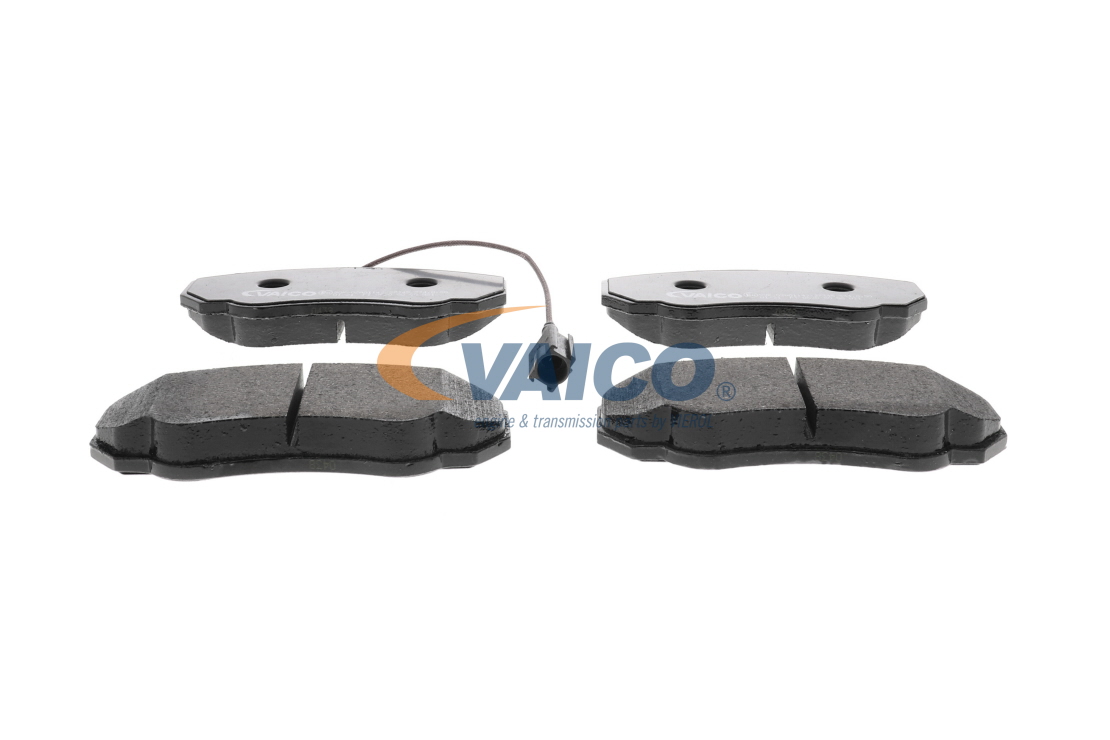 VAICO V42-4112: Stabdžių kaladėlės priekinė ašis, su priedais, su stabdžių apkabos varžtais, Q+, original equipment manufacturer quality