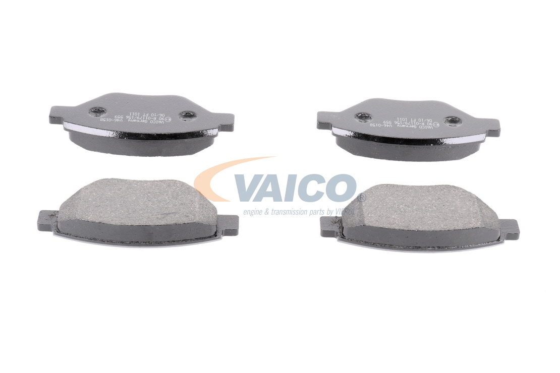 VAICO V46-0158: Plăcuțe de frână punte fata, cu suruburi etrier, Q+, original equipment manufacturer quality