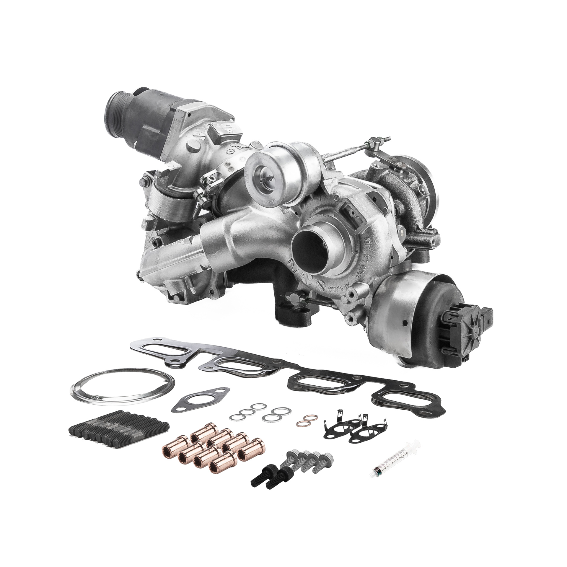 BR Turbo 10009930102RSM: Turbosuflantă REMANUFACTURED TURBOCHARGER WITH MOUNTING KIT cu material de atașare/fixare