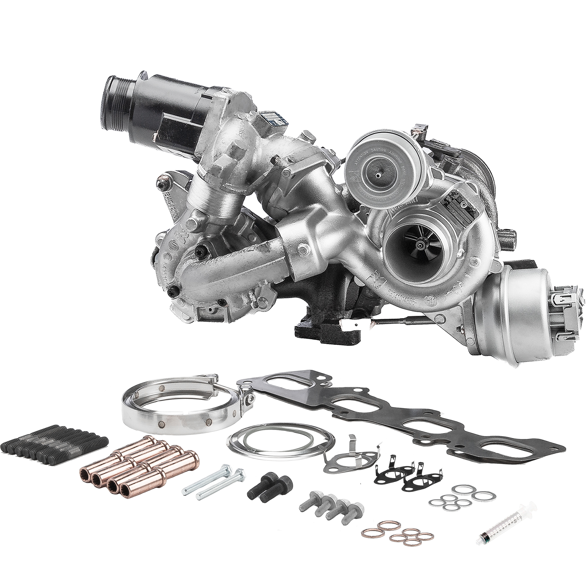 BR Turbo 10009930113RSM: Turbosuflantă REMANUFACTURED TURBOCHARGER WITH MOUNTING KIT cu material de atașare/fixare