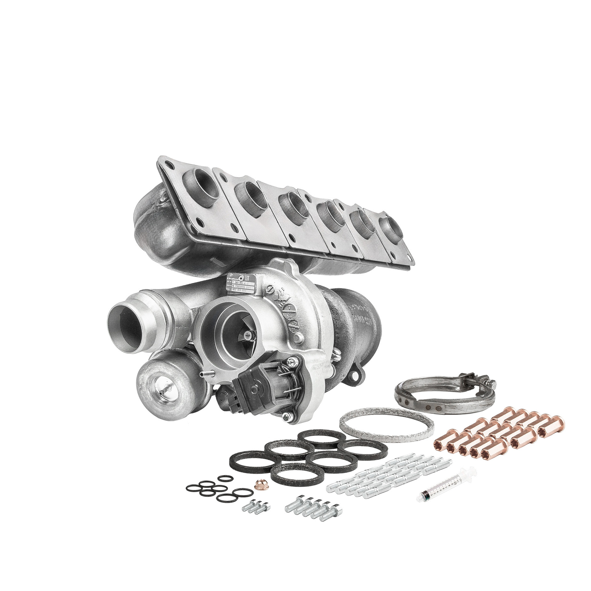 BR Turbo 18539880004RSM: Turbó REMANUFACTURED TURBOCHARGER WITH MOUNTING KIT rászerelő/rögzítő anyaggal