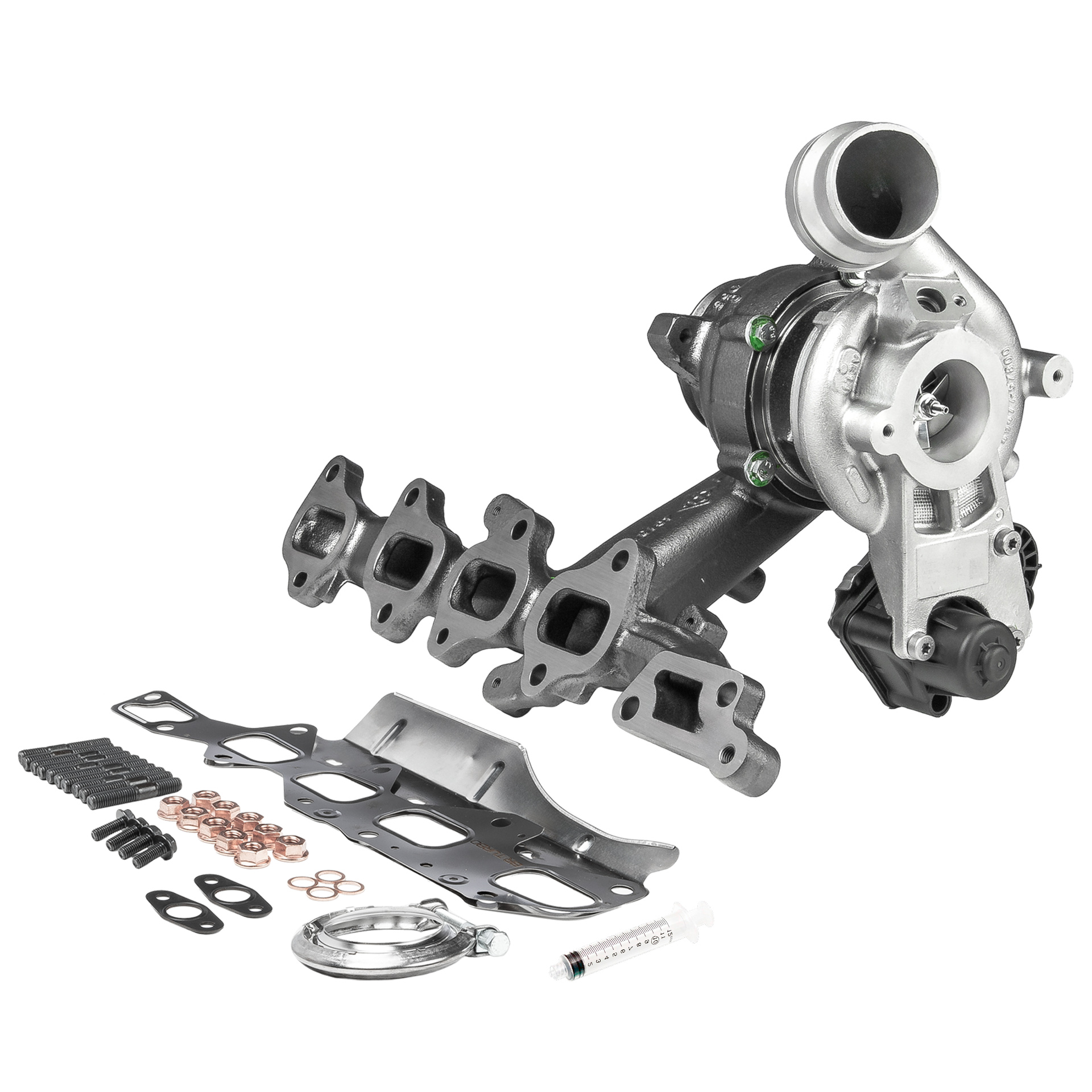 BR Turbo 4913107400RSM: Turbocompresor REMANUFACTURED TURBOCHARGER WITH MOUNTING KIT con material de montaje/fijación