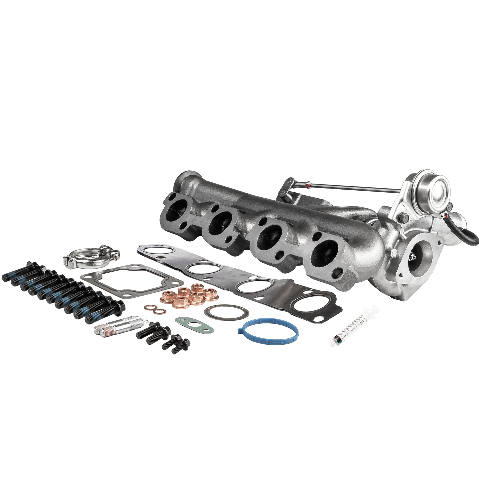 BR Turbo 49S3506035RSM: Turbocompresor REMANUFACTURED TURBOCHARGER WITH MOUNTING KIT con material de montaje/fijación
