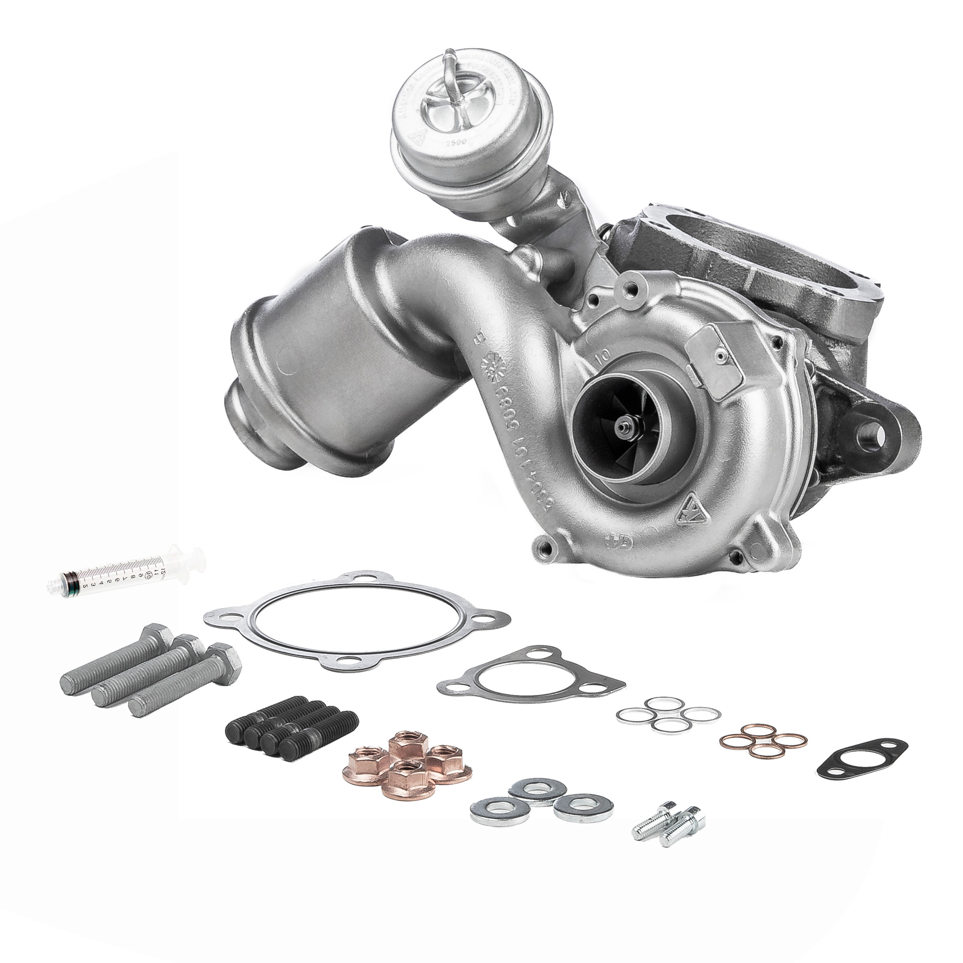 BR Turbo 53039880052RSM: Turboaggregat REMANUFACTURED TURBOCHARGER WITH MOUNTING KIT med påbyggnads-/fästmaterial
