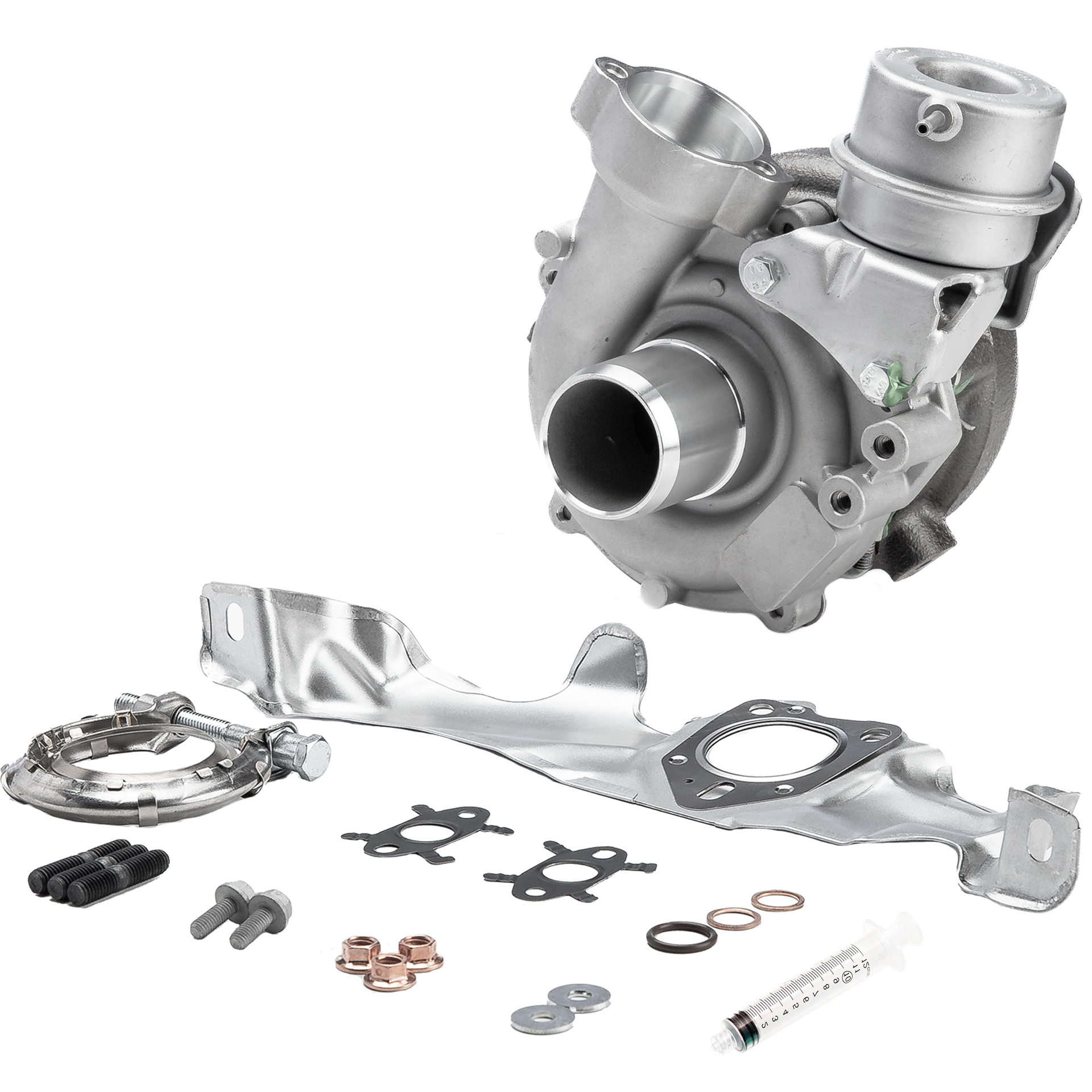 BR Turbo 54389880018RSM: Turbocompresor REMANUFACTURED TURBOCHARGER WITH MOUNTING KIT con material de montaje/fijación
