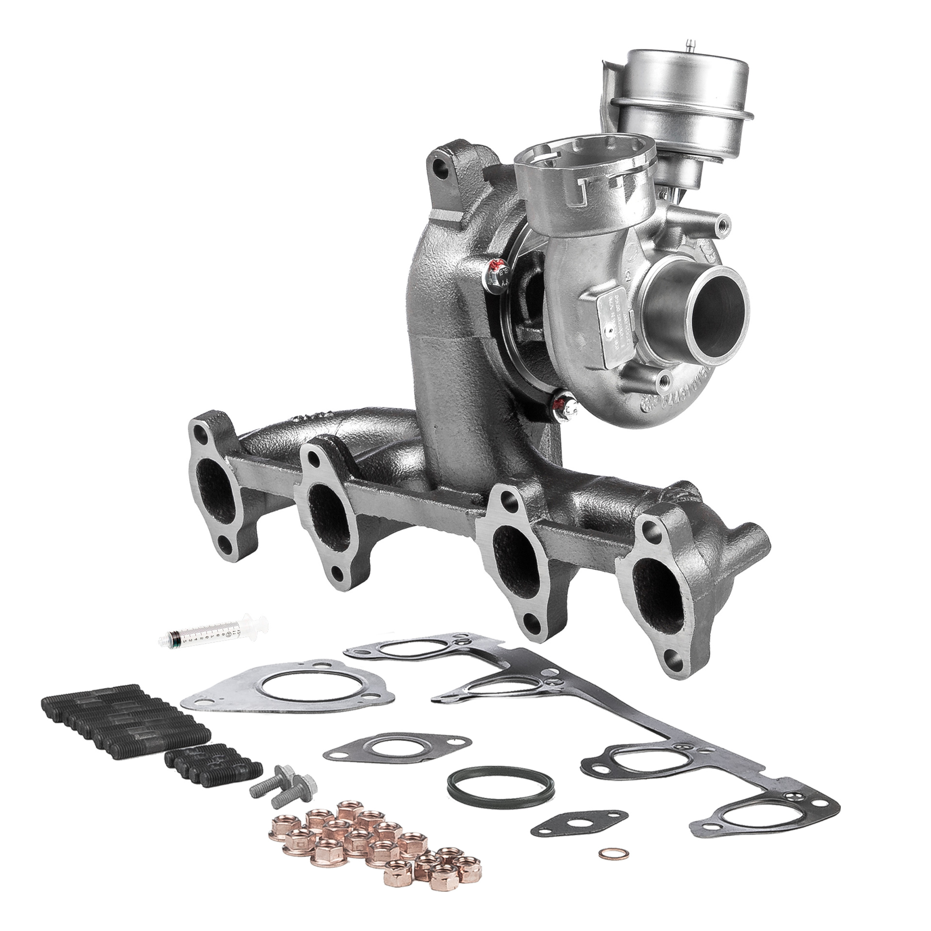 BR Turbo 54399880018RSM: Turboaggregat REMANUFACTURED TURBOCHARGER WITH MOUNTING KIT med påbyggnads-/fästmaterial
