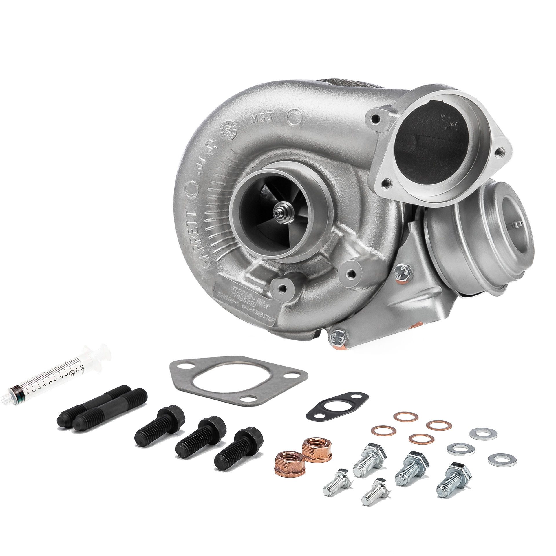 BR Turbo 728989-5001RSM: Turbosprężarka REMANUFACTURED TURBOCHARGER WITH MOUNTING KIT z materiałem montażowym/ mocującym