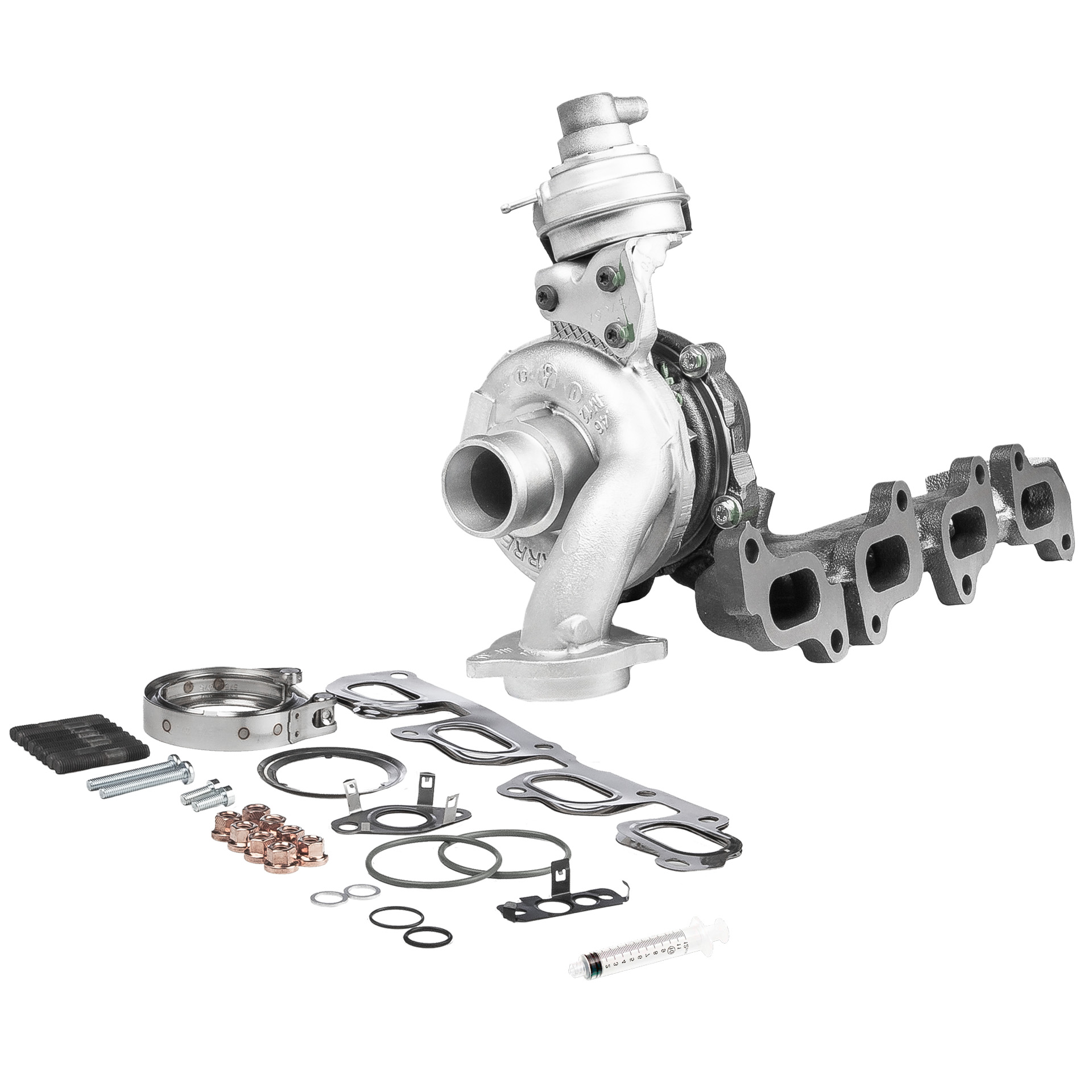 BR Turbo 795090-5001RSM: Turbocompresor REMANUFACTURED TURBOCHARGER WITH MOUNTING KIT con material de montaje/fijación