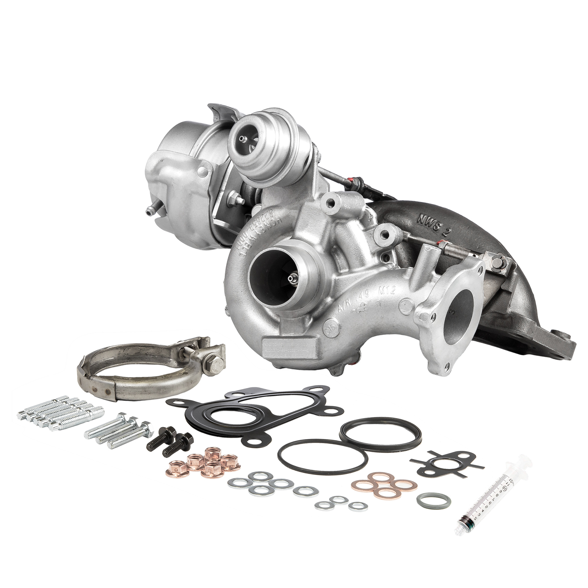 BR Turbo 821942-5001RSM: Turbocompresor REMANUFACTURED TURBOCHARGER WITH MOUNTING KIT con material de montaje/fijación