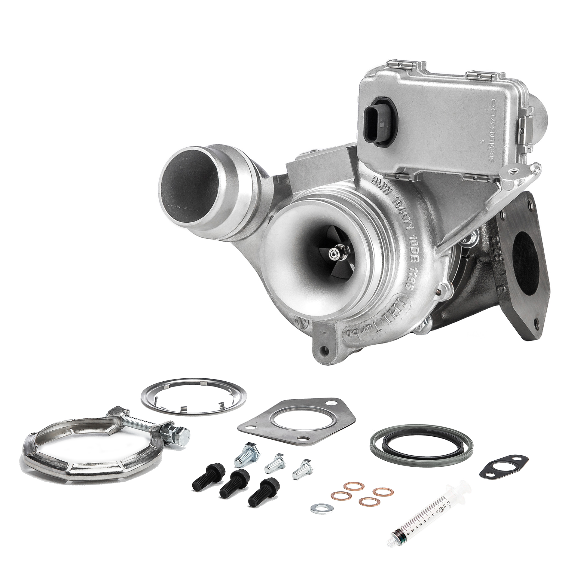 BR Turbo 9VB01RSM: Turbocompresor REMANUFACTURED TURBOCHARGER WITH MOUNTING KIT con material de montaje/fijación