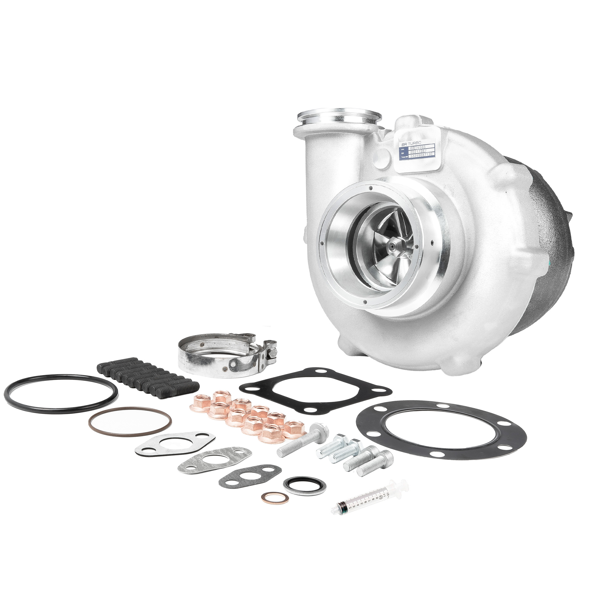 BR Turbo BRT6565M: Turbolader NEW BR TURBO TURBOCHARGER WITH MOUNTING KIT mit Anbau-/Befestigungsmaterial