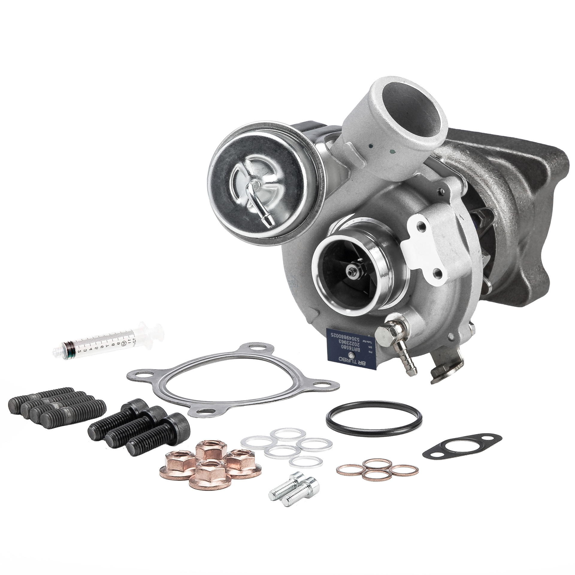 BR Turbo BRT6580M: Turbolader NEW BR TURBO TURBOCHARGER WITH MOUNTING KIT mit Anbau-/Befestigungsmaterial