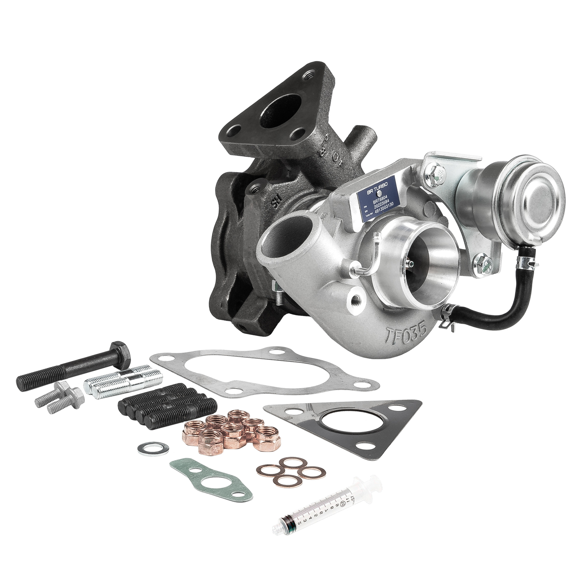 BR Turbo BRT6804M: Turbolader NEW BR TURBO TURBOCHARGER WITH MOUNTING KIT mit Anbau-/Befestigungsmaterial