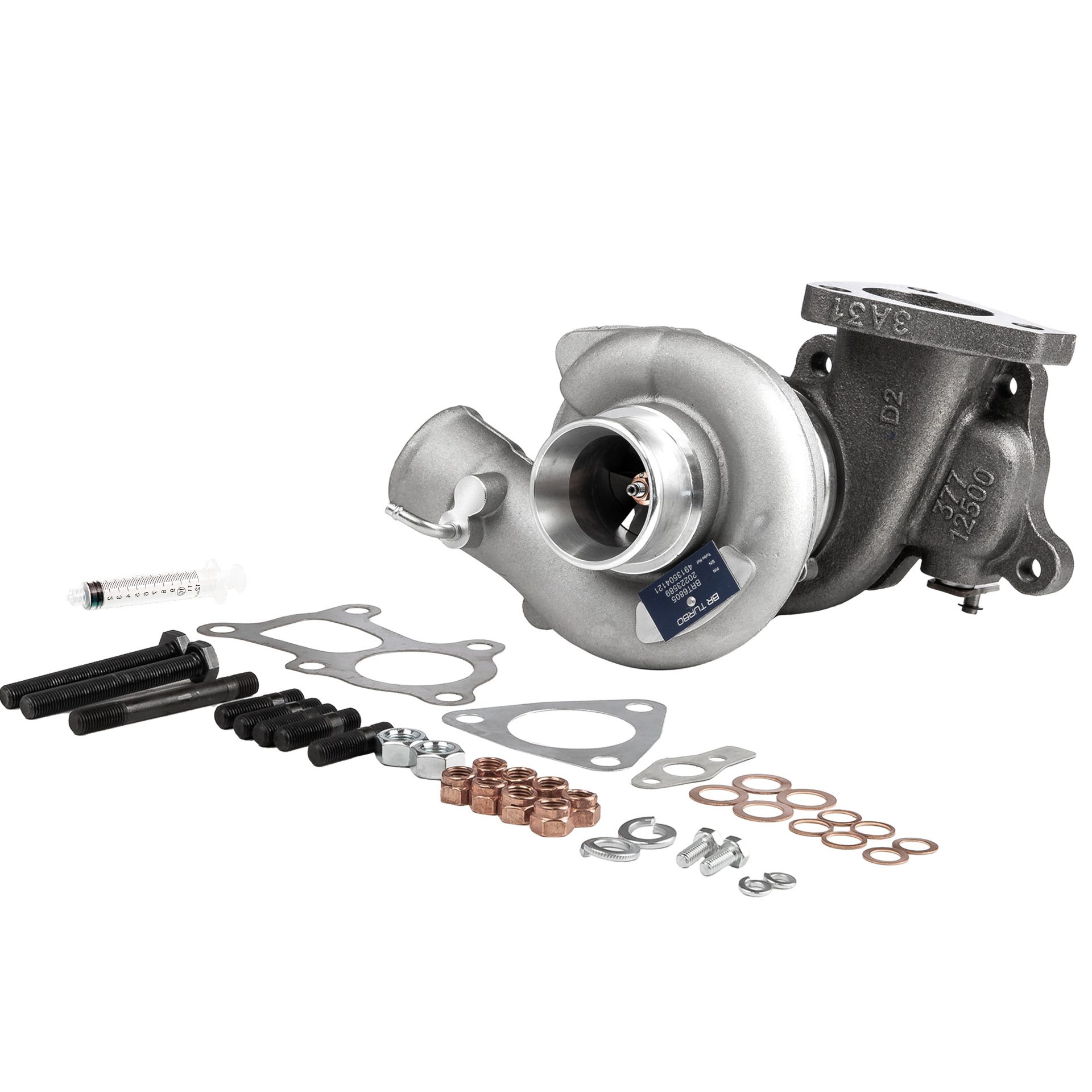 BR Turbo BRT6805M: Turbolader NEW BR TURBO TURBOCHARGER WITH MOUNTING KIT mit Anbau-/Befestigungsmaterial