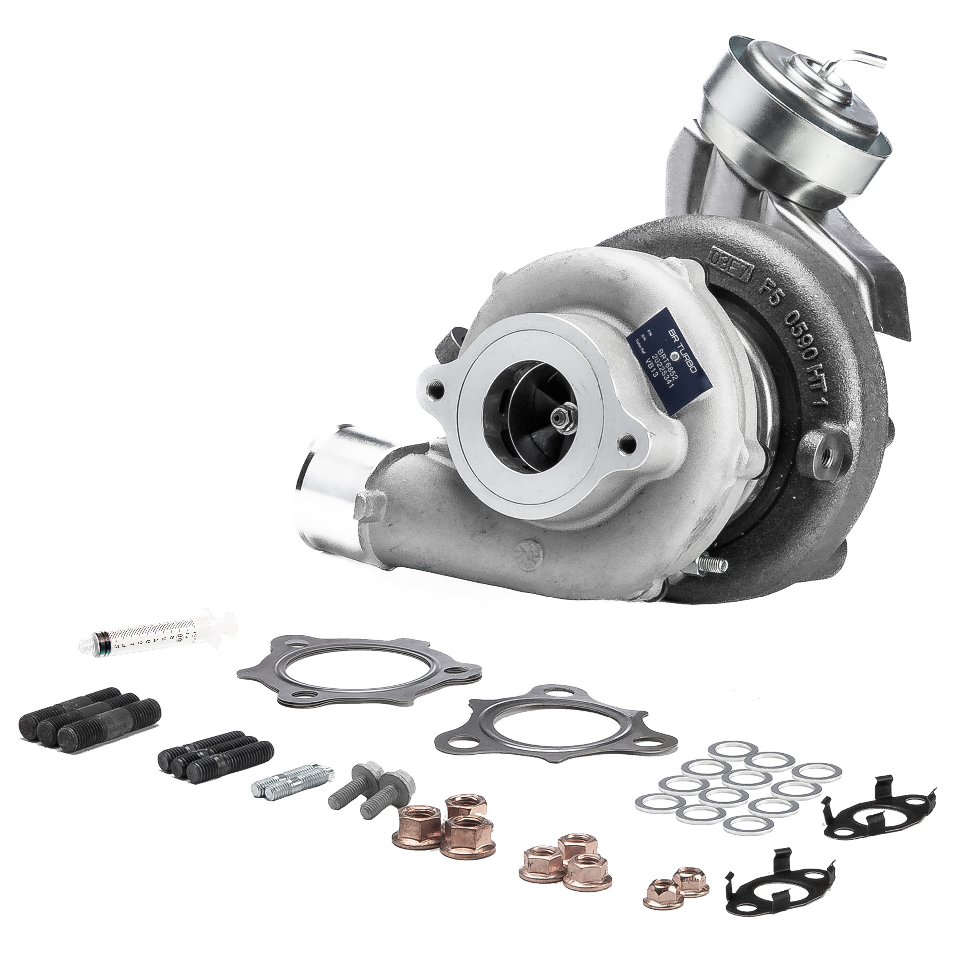BR Turbo BRT6852M: Turbolader NEW BR TURBO TURBOCHARGER WITH MOUNTING KIT mit Anbau-/Befestigungsmaterial