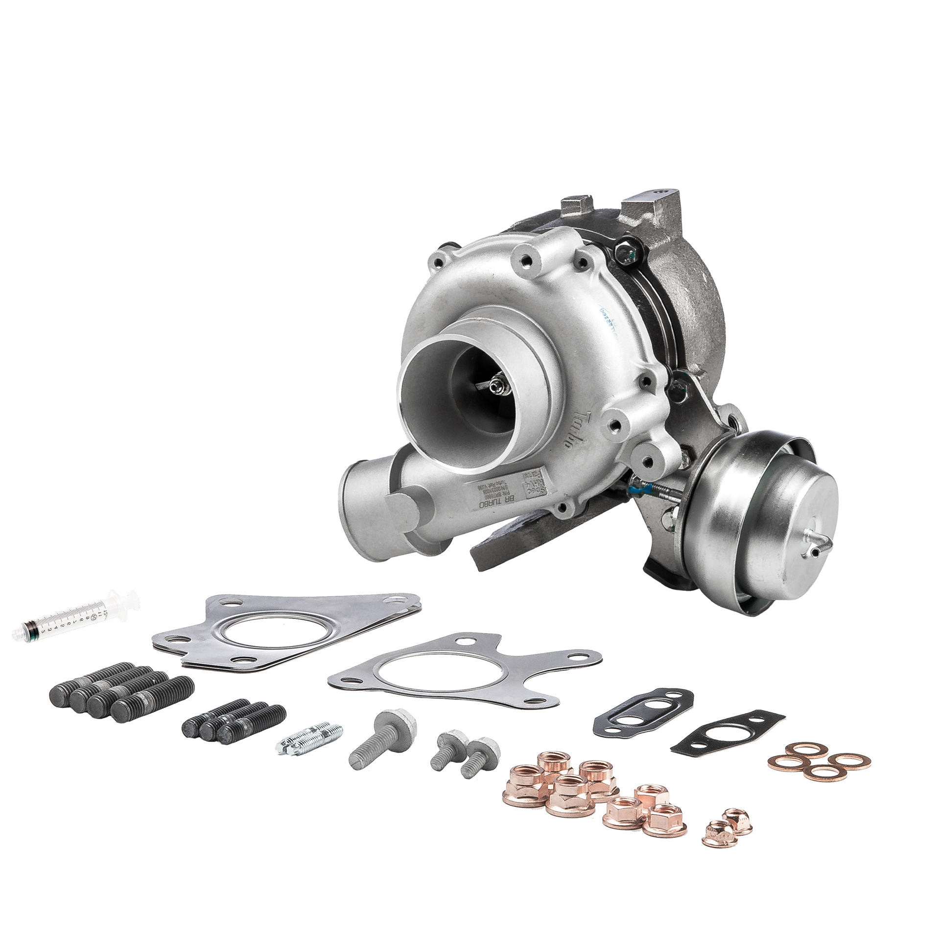 BR Turbo BRT6860M: Turbolader NEW BR TURBO TURBOCHARGER WITH MOUNTING KIT mit Anbau-/Befestigungsmaterial
