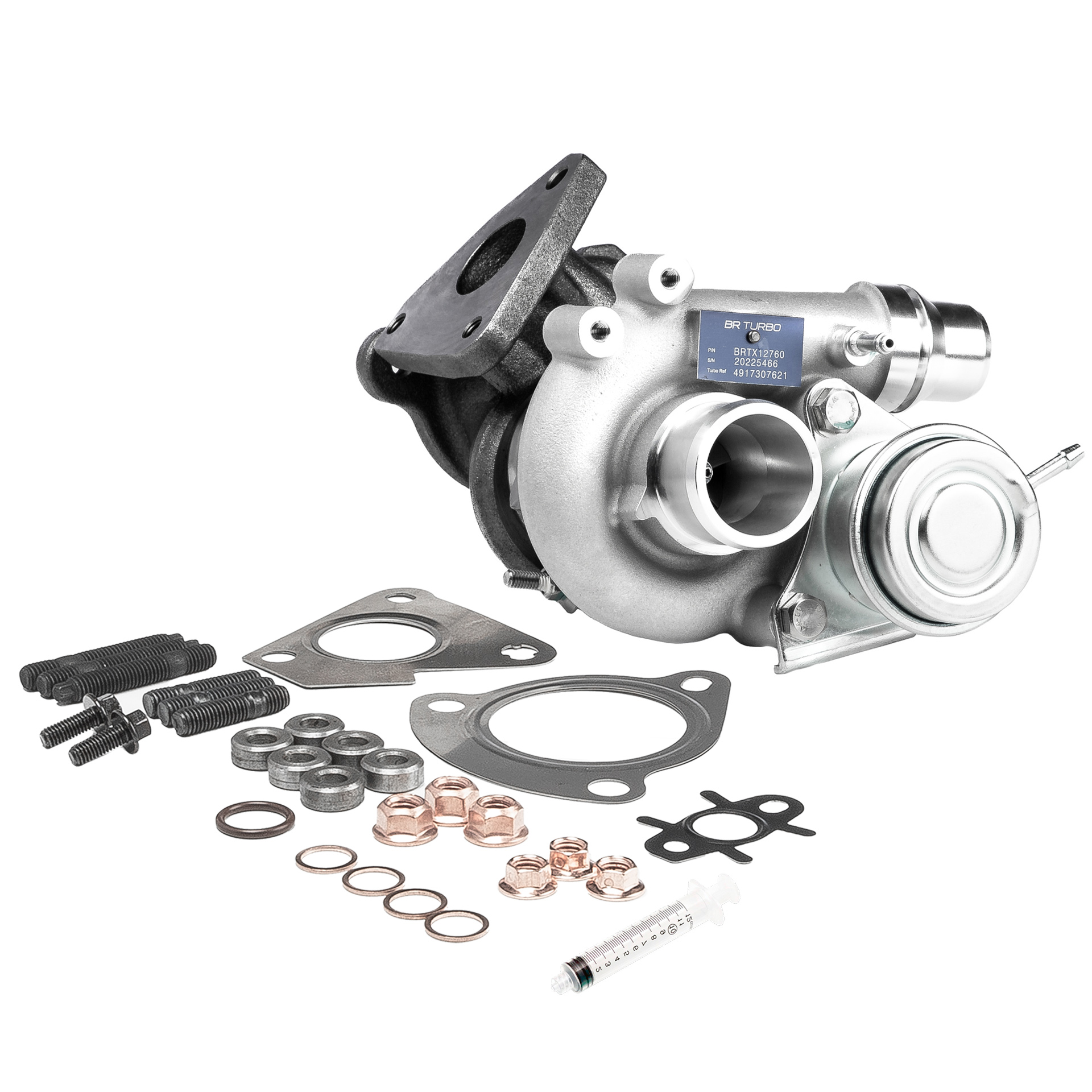 BR Turbo BRTX12760M: Turbolader NEW BR TURBO TURBOCHARGER WITH MOUNTING KIT mit Anbau-/Befestigungsmaterial