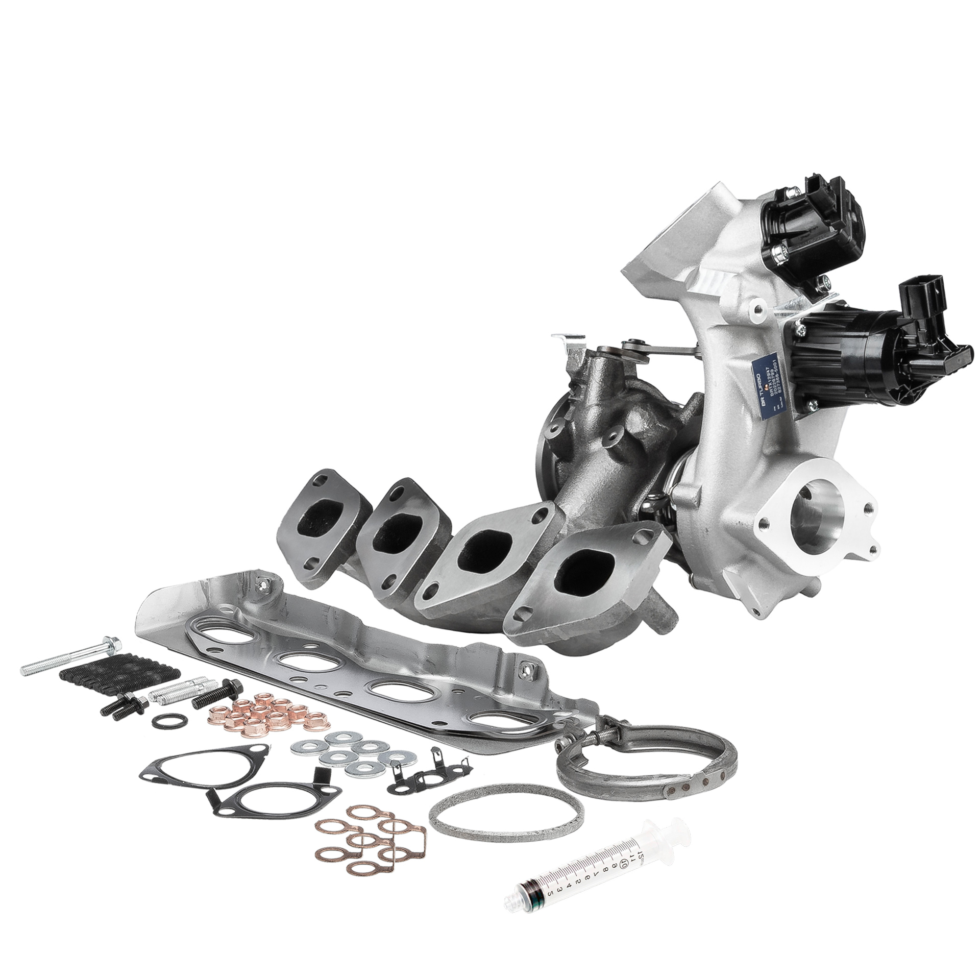 BR Turbo BRTX12947M: Turbosprężarka NEW BR TURBO TURBOCHARGER WITH MOUNTING KIT z materiałem montażowym/ mocującym