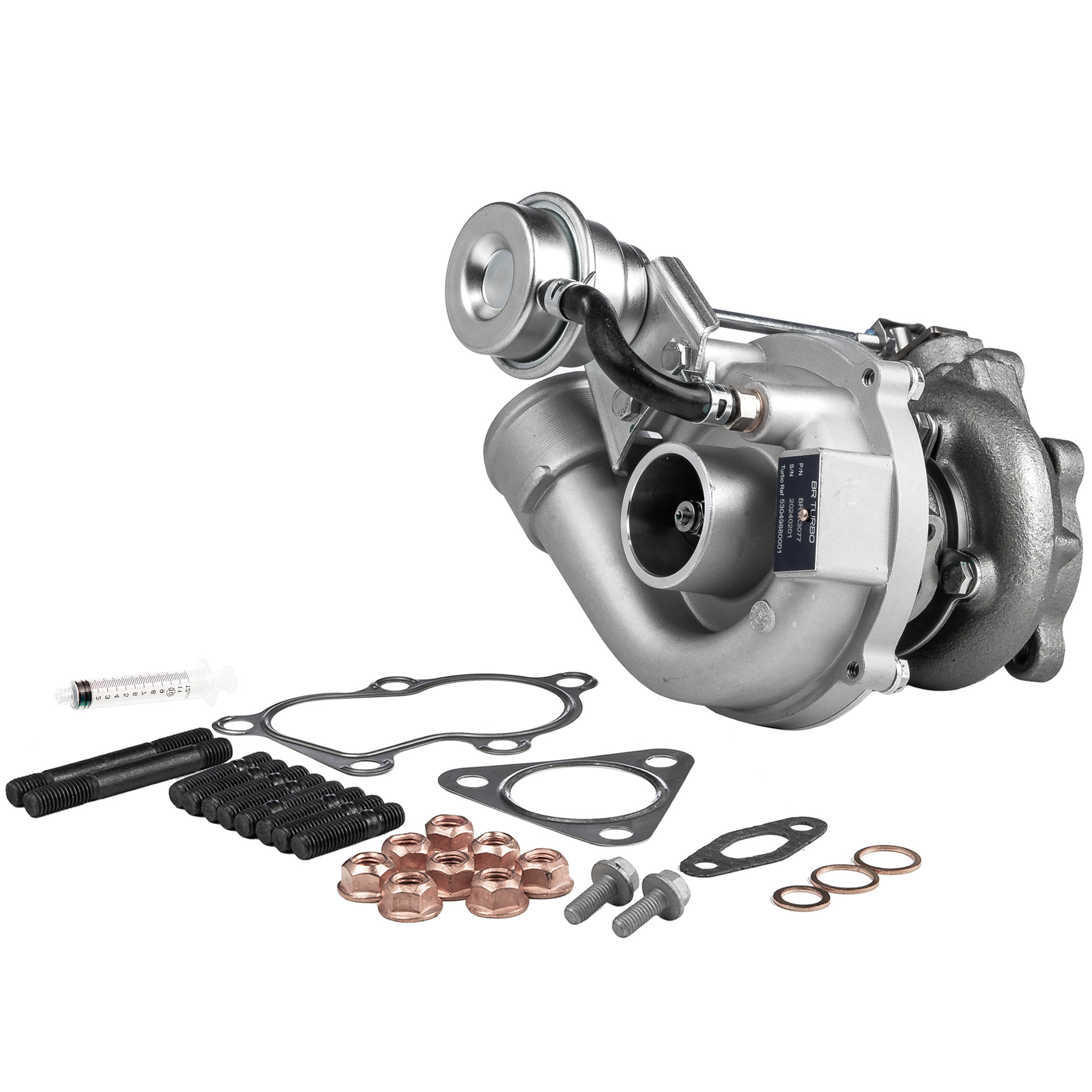 BR Turbo BRTX3077M: Turbod NEW BR TURBO TURBOCHARGER WITH MOUNTING KIT koos paigaldus-/kinnitusmaterjaliga