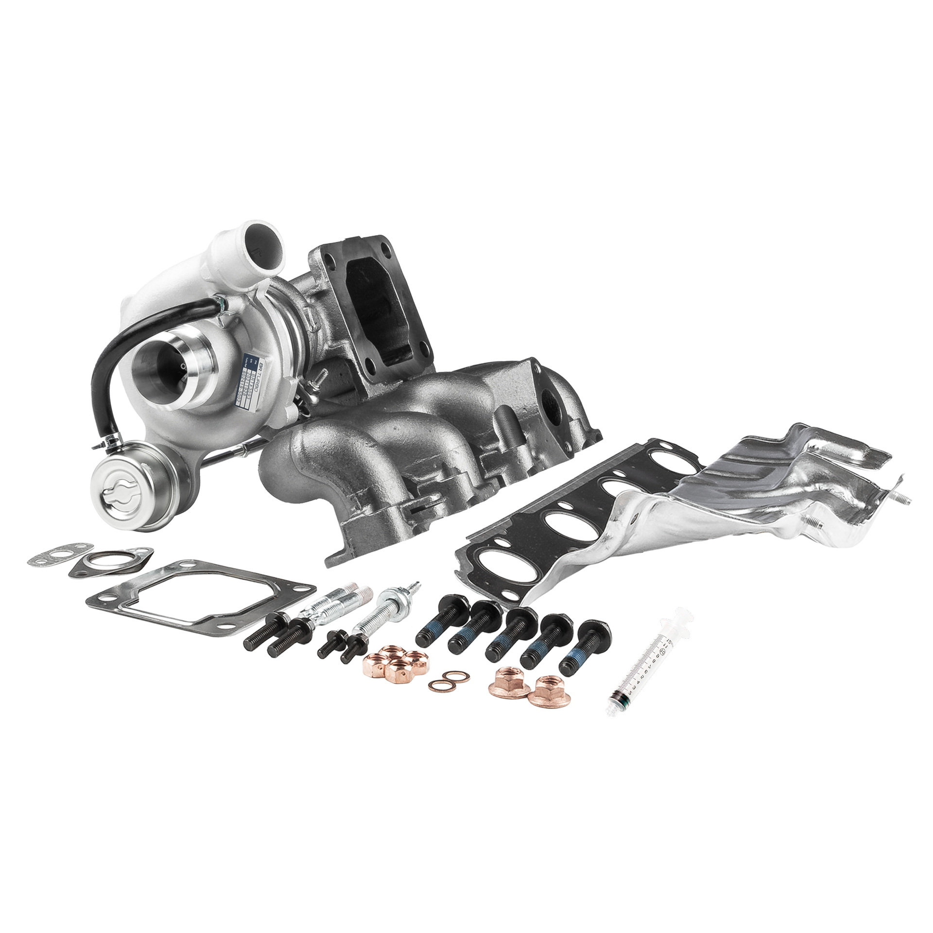 BR Turbo BRTX3093M: Turbó NEW BR TURBO TURBOCHARGER WITH MOUNTING KIT rászerelő/rögzítő anyaggal