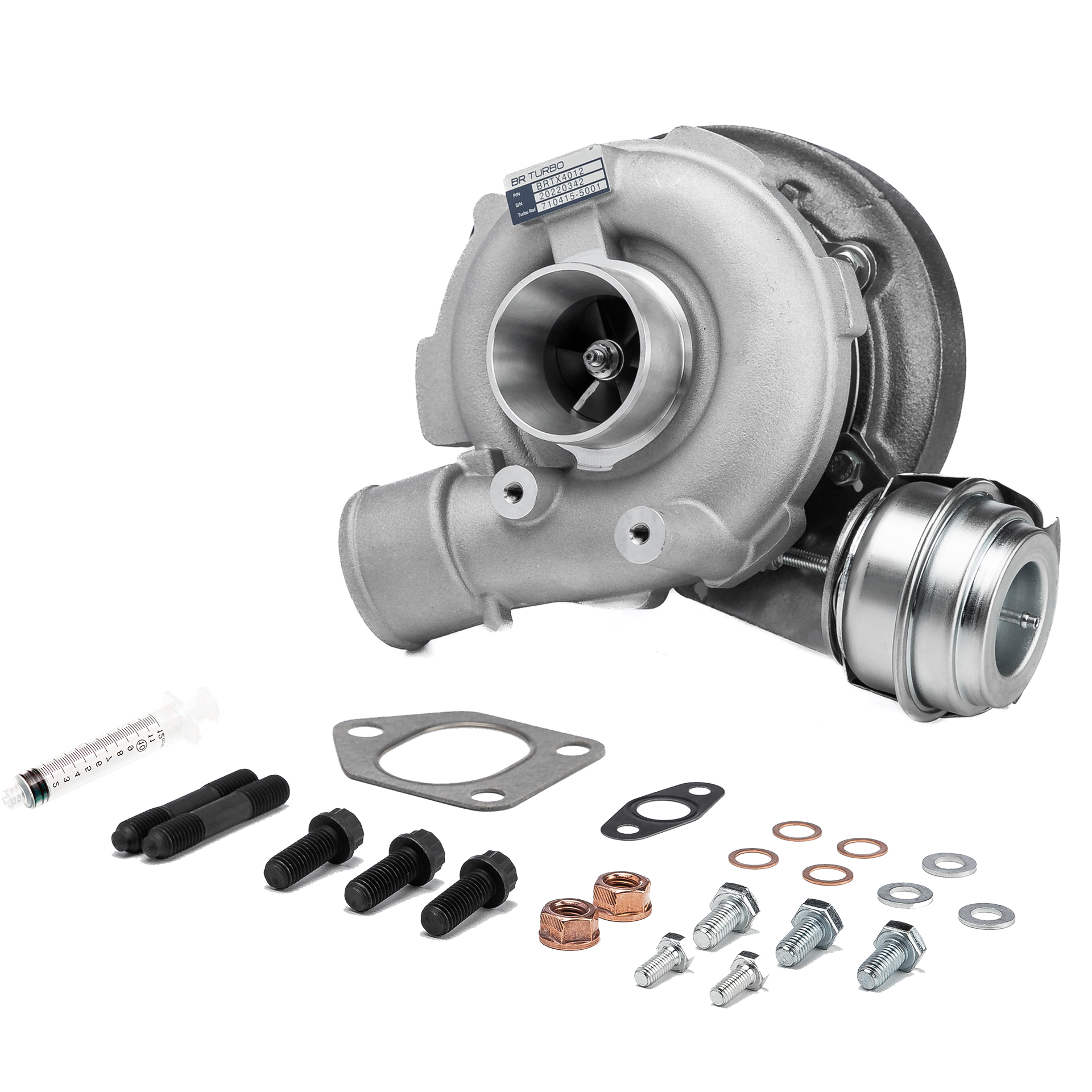 BR Turbo BRTX4012M: Turbocharger NEW BR TURBO TURBOCHARGER WITH MOUNTING KIT met montage-/bevestigingsmateriaal