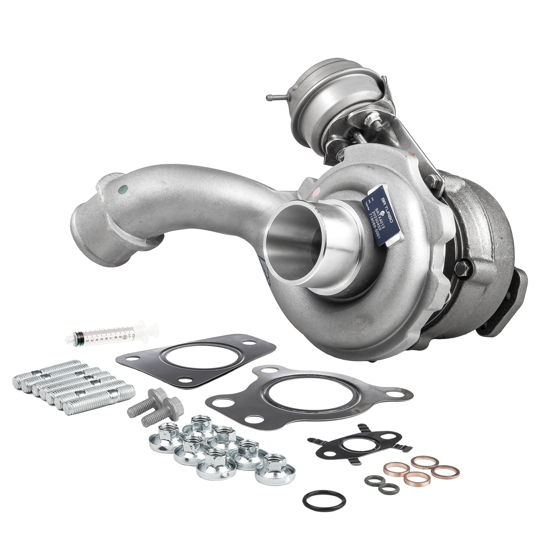 BR Turbo BRTX4013M: Turbosprężarka NEW BR TURBO TURBOCHARGER WITH MOUNTING KIT z materiałem montażowym/ mocującym