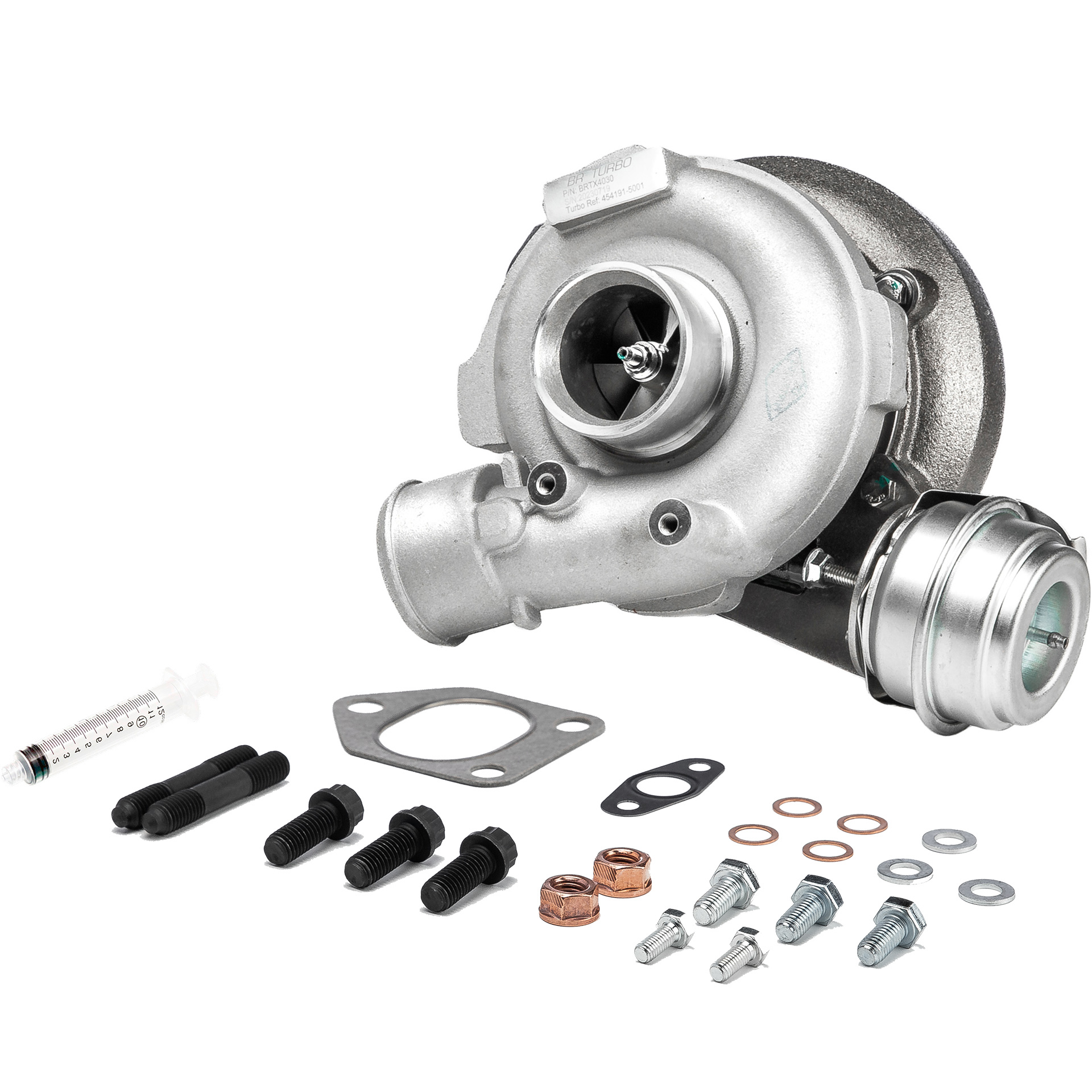 BR Turbo BRTX4030M: Turboaggregat NEW BR TURBO TURBOCHARGER WITH MOUNTING KIT med påbyggnads-/fästmaterial