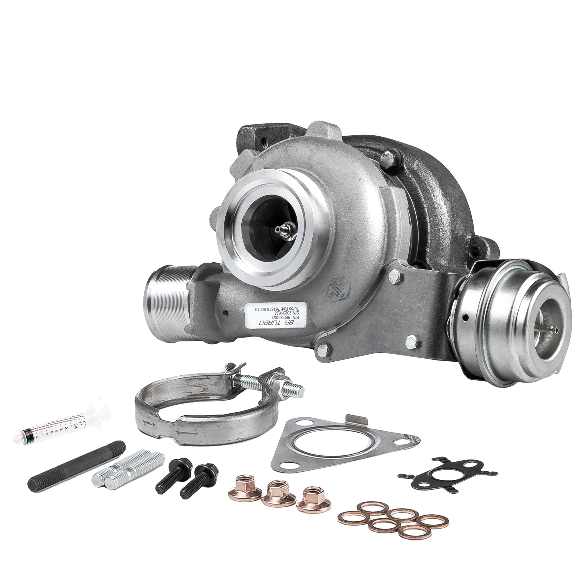 BR Turbo BRTX4051M: Turbolader NEW BR TURBO TURBOCHARGER WITH MOUNTING KIT mit Anbau-/Befestigungsmaterial