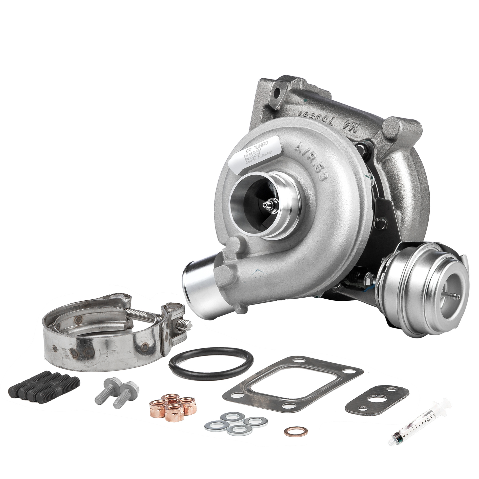 BR Turbo BRTX4055M: Turbolader NEW BR TURBO TURBOCHARGER WITH MOUNTING KIT mit Anbau-/Befestigungsmaterial