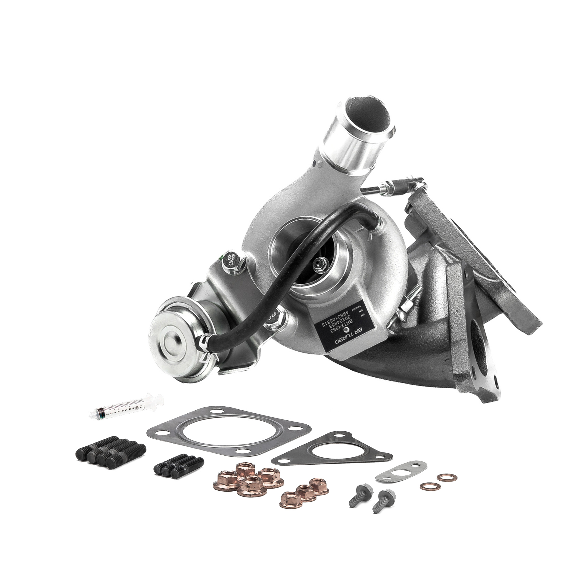 BR Turbo BRTX4383M: Turbocompresor NEW BR TURBO TURBOCHARGER WITH MOUNTING KIT con material de montaje/fijación
