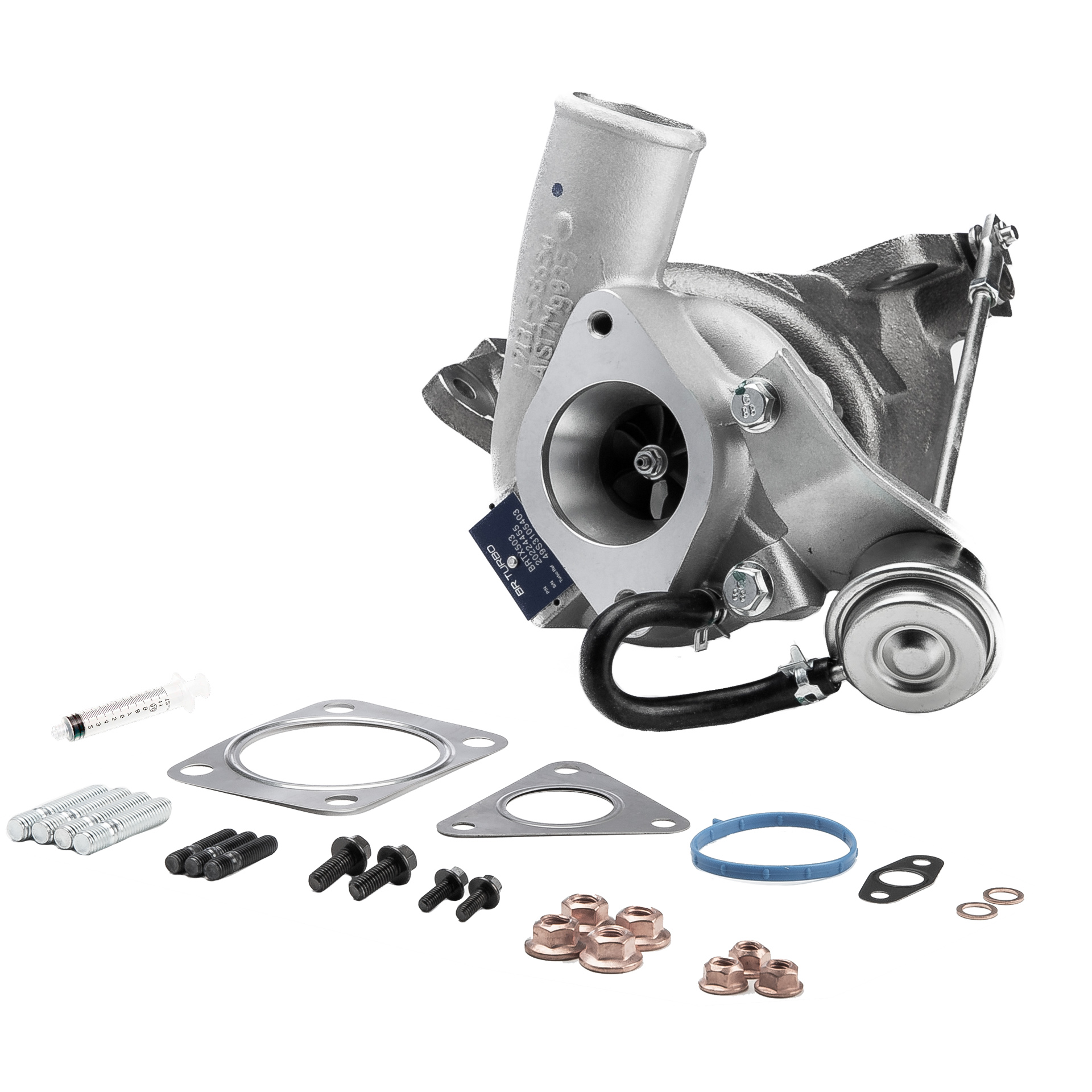 BR Turbo BRTX503M: Turbocompresor NEW BR TURBO TURBOCHARGER WITH MOUNTING KIT con material de montaje/fijación