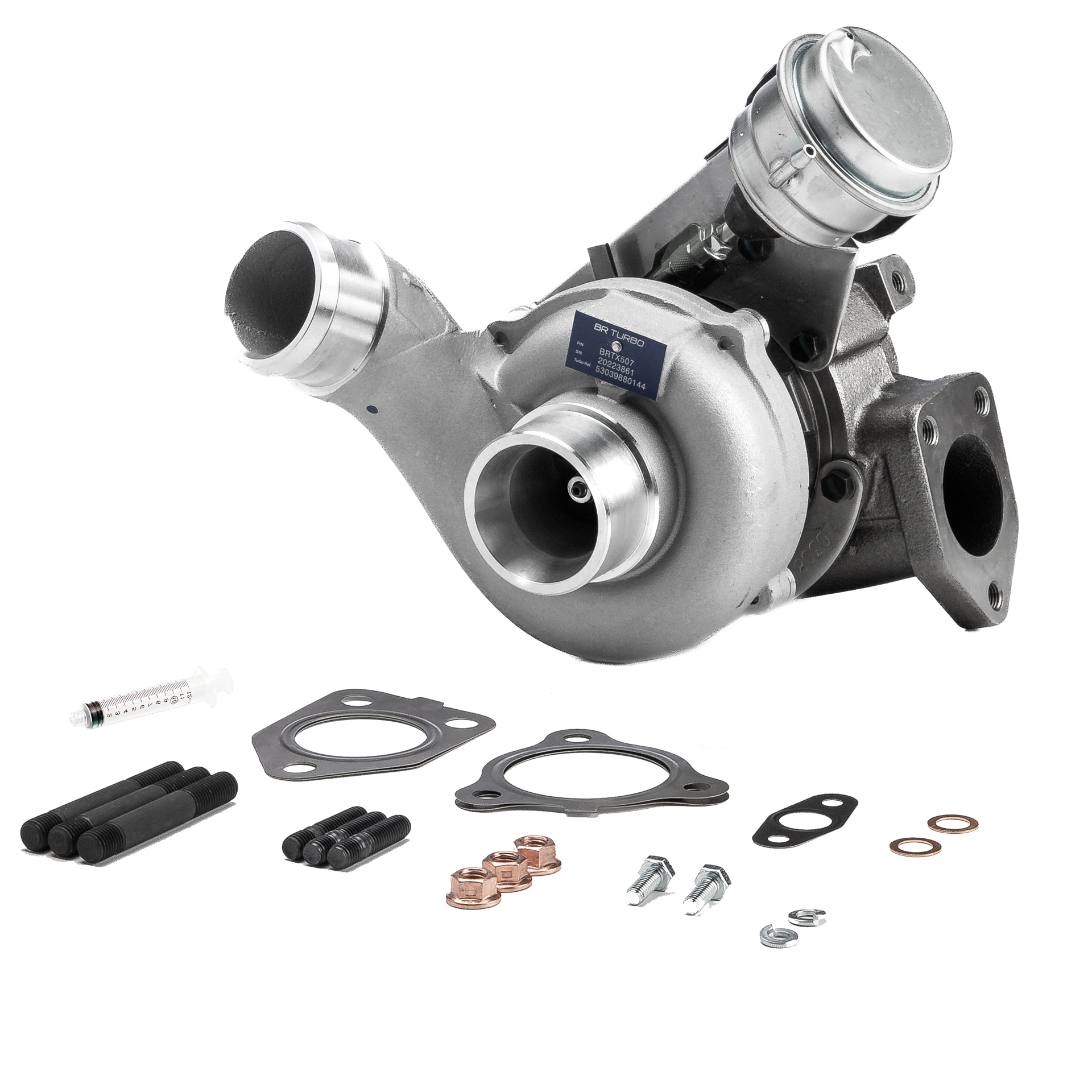 BR Turbo BRTX507M: Turbolader NEW BR TURBO TURBOCHARGER WITH MOUNTING KIT mit Anbau-/Befestigungsmaterial