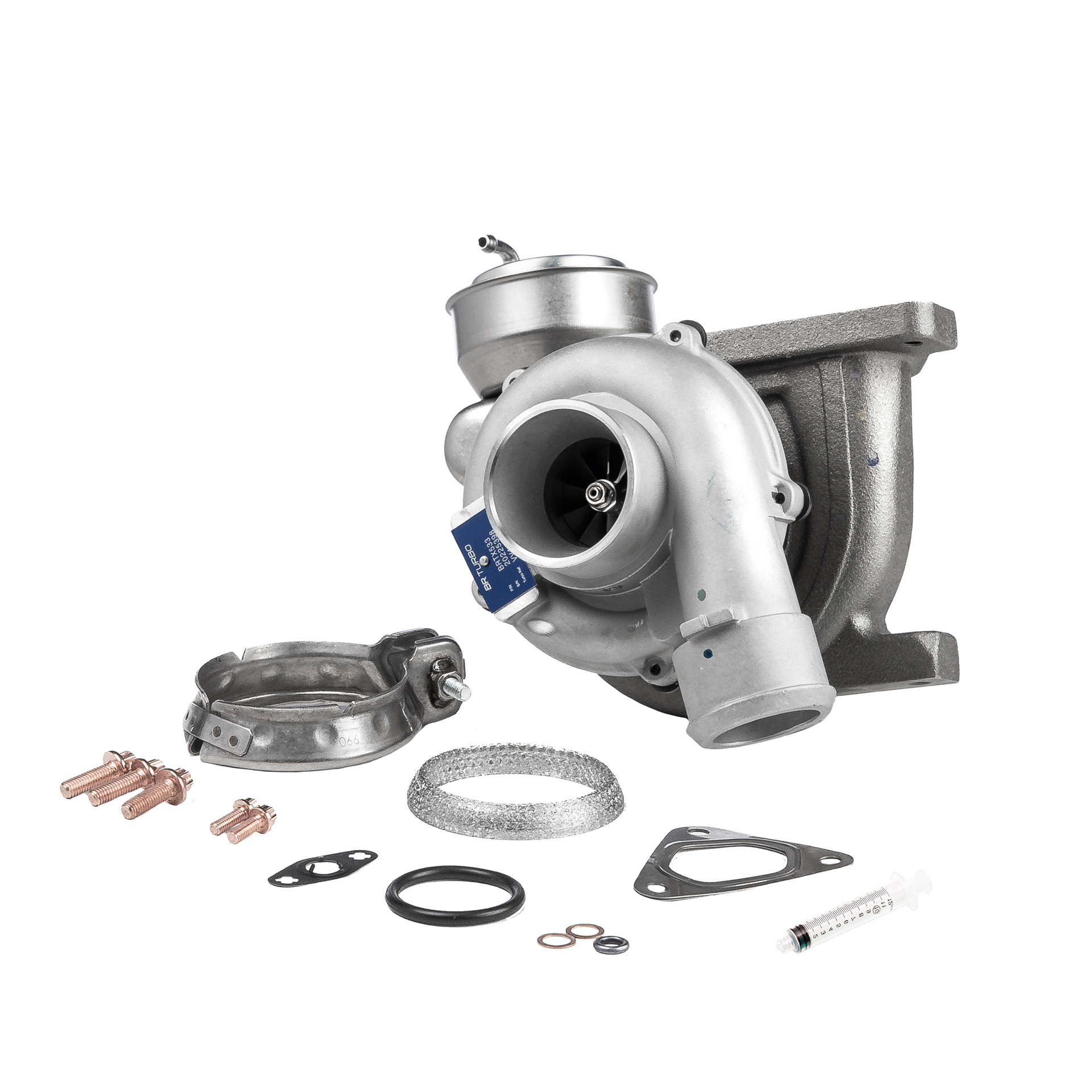 BR Turbo BRTX533M: Turbó NEW BR TURBO TURBOCHARGER WITH MOUNTING KIT rászerelő/rögzítő anyaggal