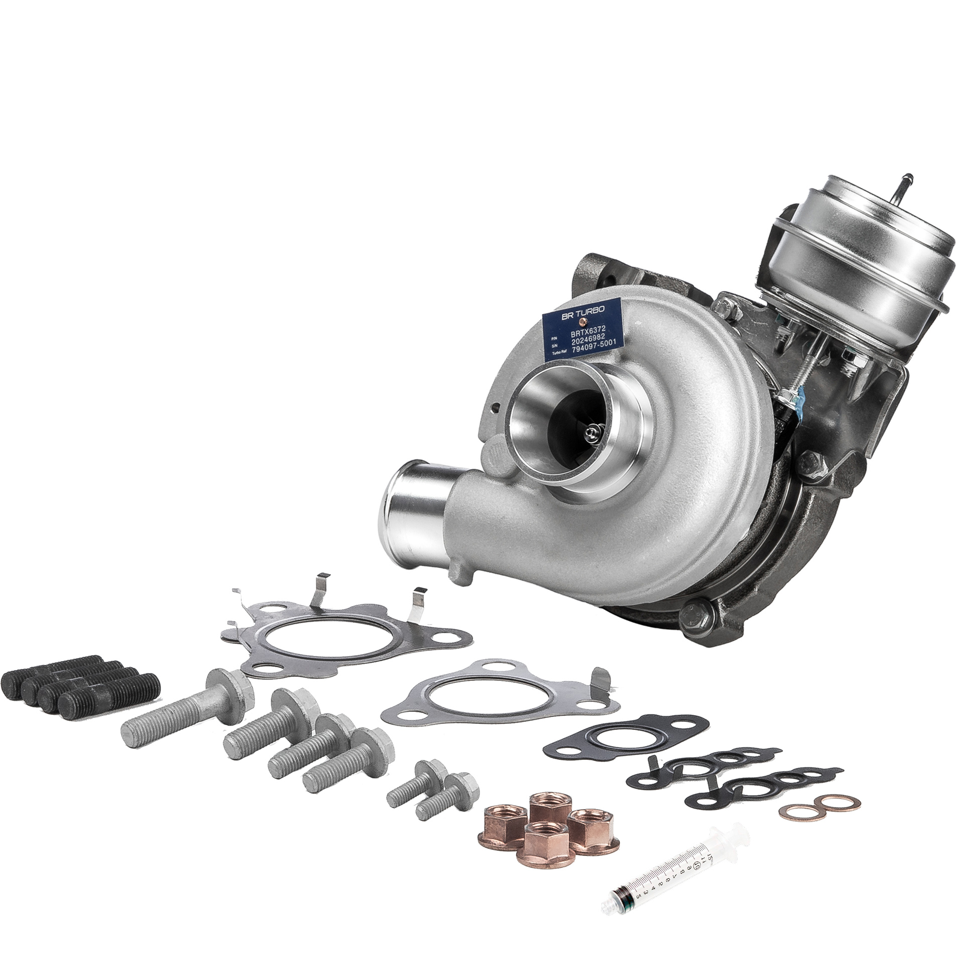 BR Turbo BRTX6372M: Turbolader NEW BR TURBO TURBOCHARGER WITH MOUNTING KIT mit Anbau-/Befestigungsmaterial