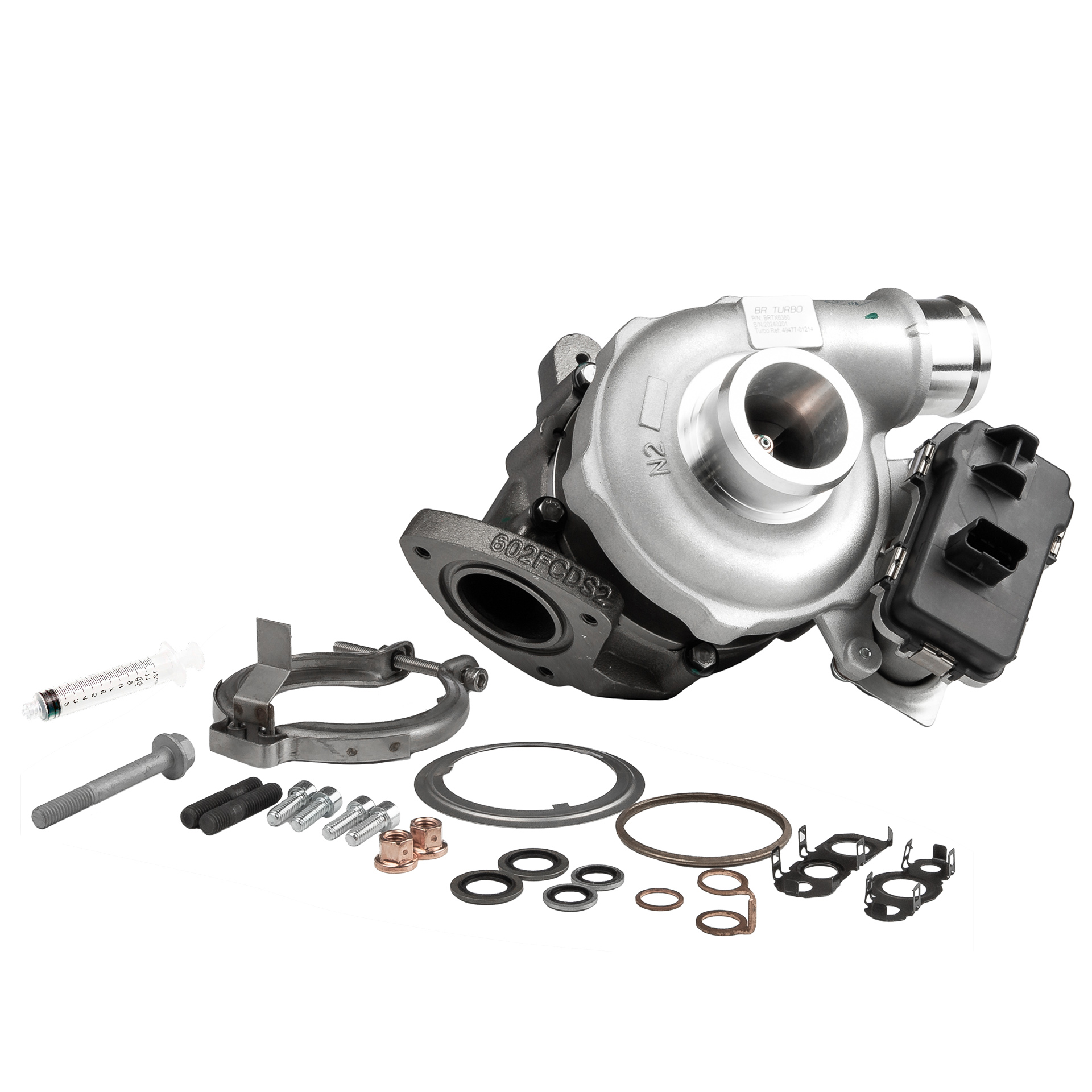 BR Turbo BRTX6380M: Turbolader NEW BR TURBO TURBOCHARGER WITH MOUNTING KIT mit Anbau-/Befestigungsmaterial